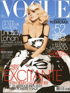 Lindsay Lohan es la portada de Vogue España como la nueva Marilyn